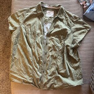 Sonoma 2x green floral button down